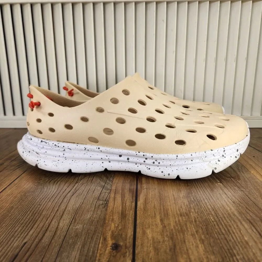 Kane Revive Recovery Shoes Mens Size 13 Oatmeal Whisper Speckle Slip On Comfort